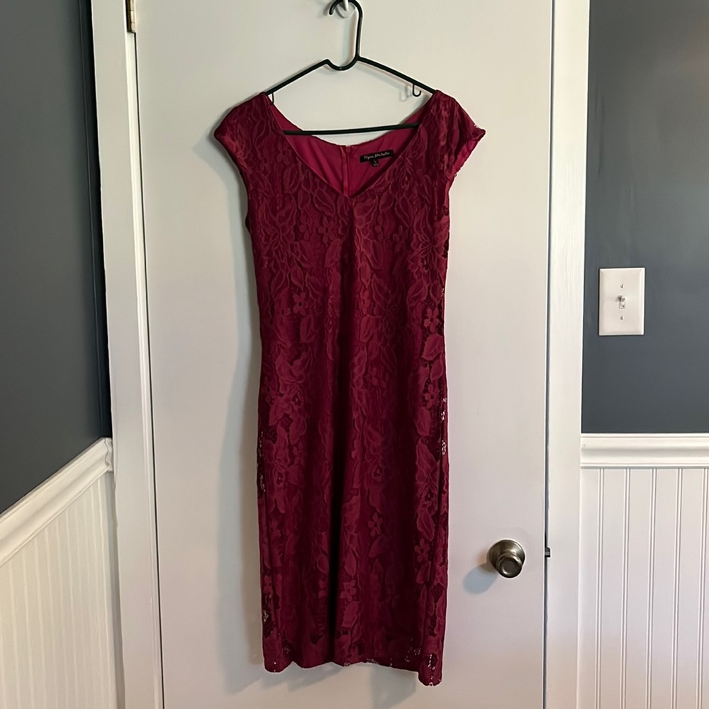 Maroon knee length dress size large